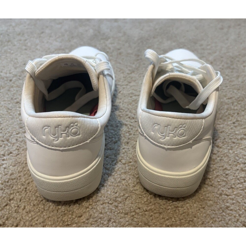 Ryka Lace-Up W7 Casual Sneakers Viv Classic White Minimalist Shoes - Picture 4 of 9